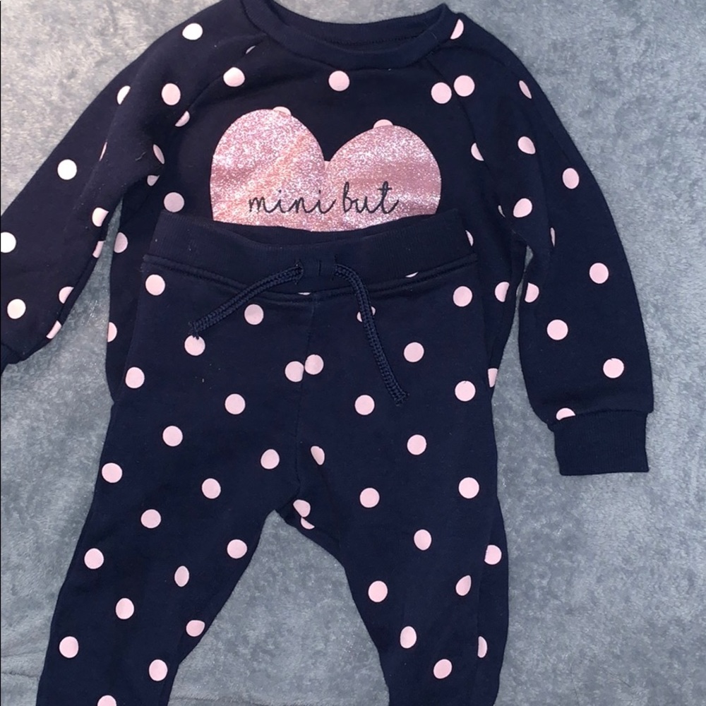 Baby girl matching sweat outfit